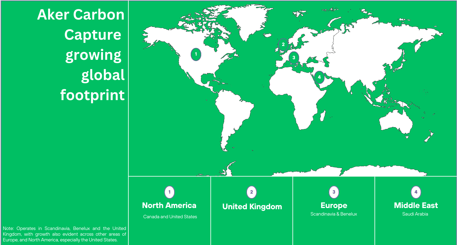 Aker Carbon Capture global footprint