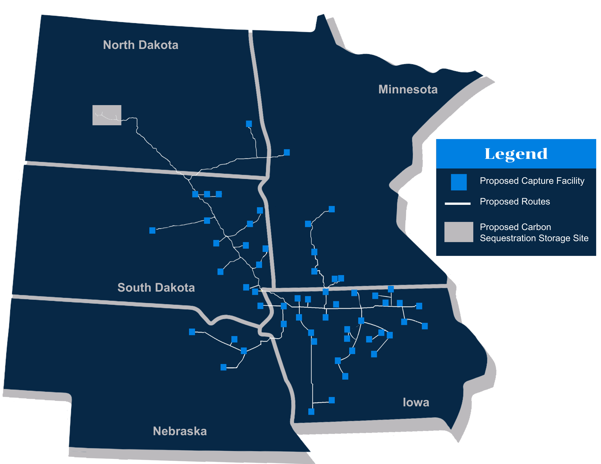 Summit Carbon Solutions Project Footprint Legend